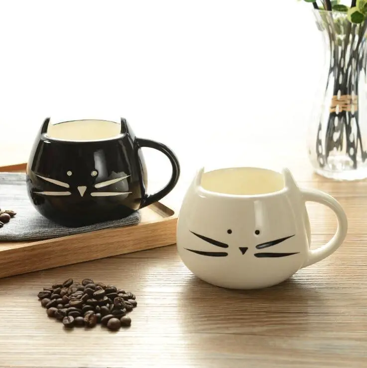 Hope & Wonder Set Of 2 Cat Dishwasher Safe Coffee Mug, Color